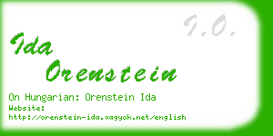 ida orenstein business card